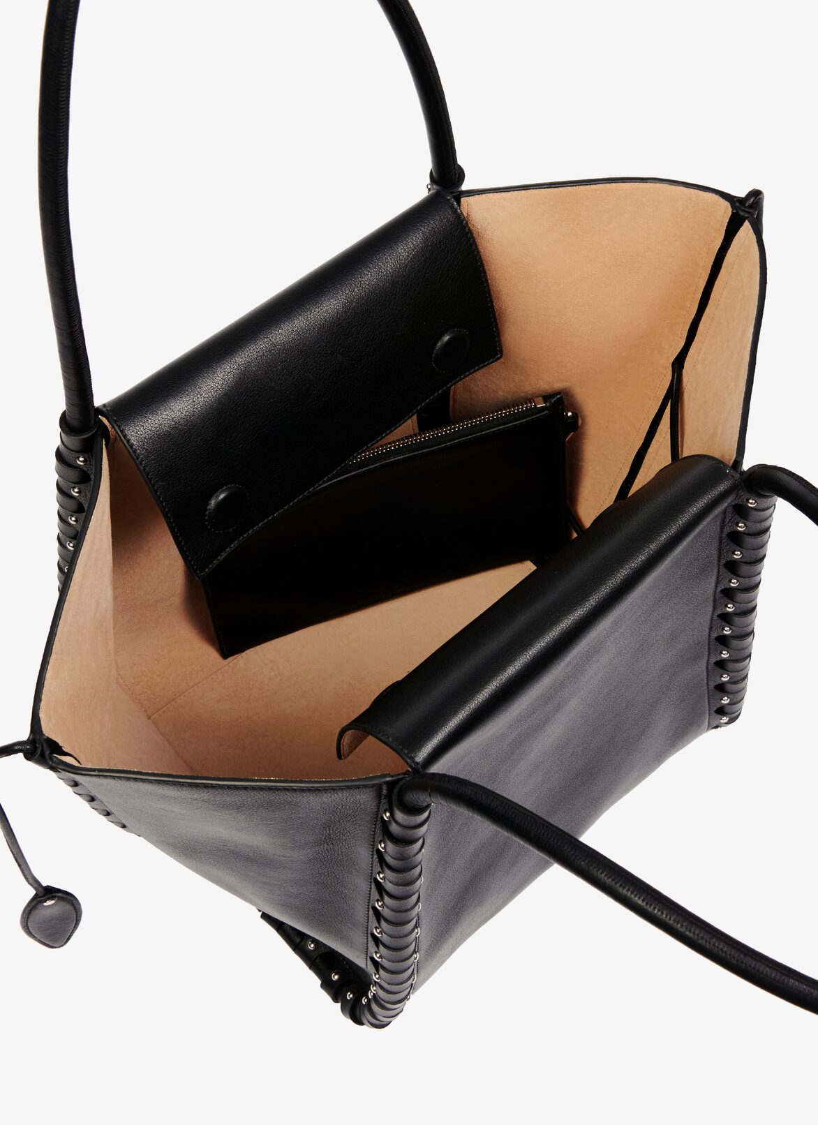 MEDIUM HINGE LEATHER BAG ALAÏA BLACK MEDIUM HINGE LEATHER BAG